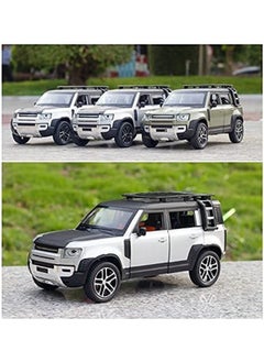 CHE ZHI Model Car 1/24 Alloy DieCast Toy Car – Simulation Sound, Light, Pull Back, Collection, Children Gifts Model Car (Color: White/Black)  - Image 5