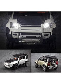 CHE ZHI Model Car 1/24 Alloy DieCast Toy Car – Simulation Sound, Light, Pull Back, Collection, Children Gifts Model Car (Color: White/Black)  - Image 3