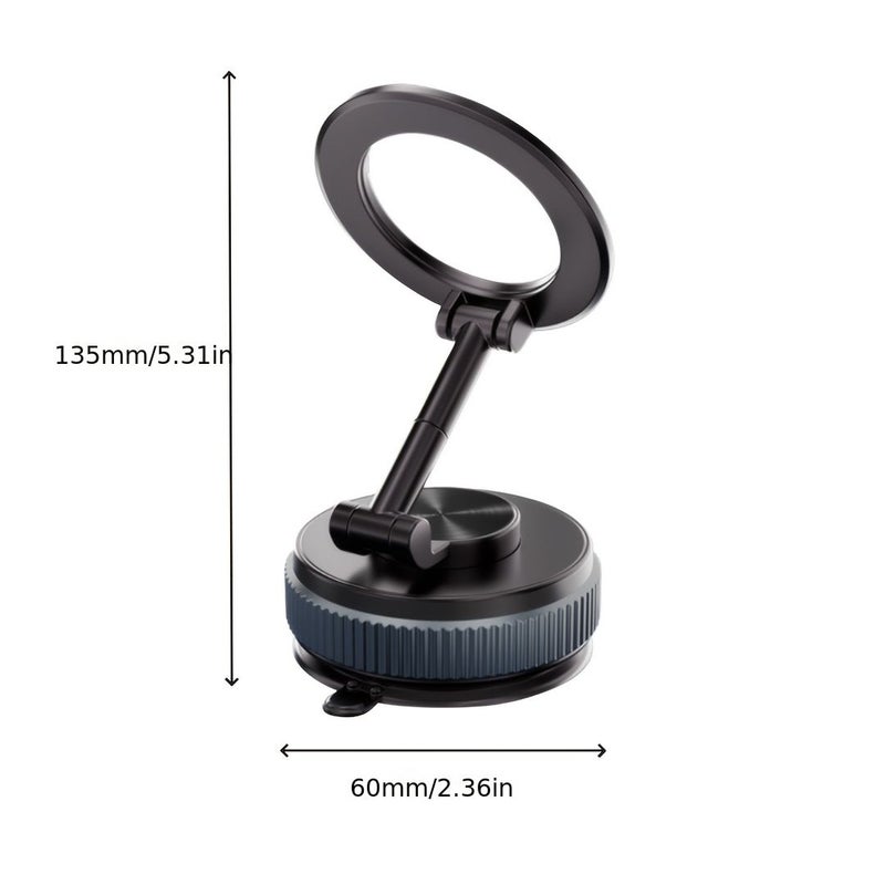 Black Foldable Car Magnetic Phone Holder Universal Desktop Navigation Arm - Image 2