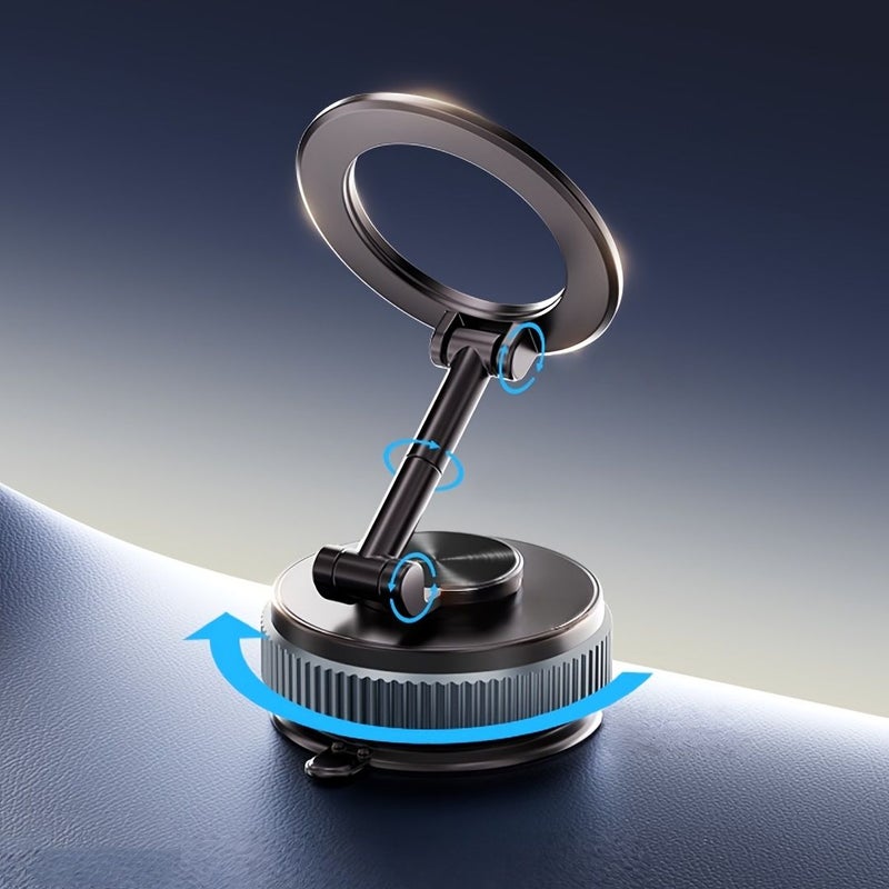 Black Foldable Car Magnetic Phone Holder Universal Desktop Navigation Arm - Image 3