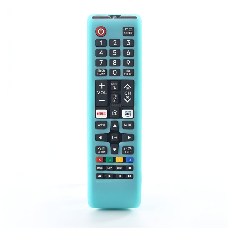 RAYA Silicone Remote Cover Compatible with Samsung Smart TV Remote BN59-01315 / Foxsky TV/X Electron TV Remote Protective Case with Lanyard (Aqua Blue) - Image 5