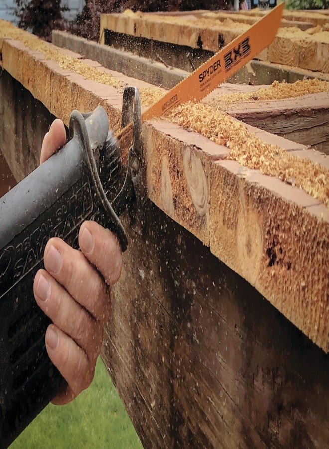 Spyder 5-Piece Set of Double-Sided Reciprocating Saw Blades for Wood and Metal, 6 and 8-inch Blades, 14 and 18 TPI - Image 5