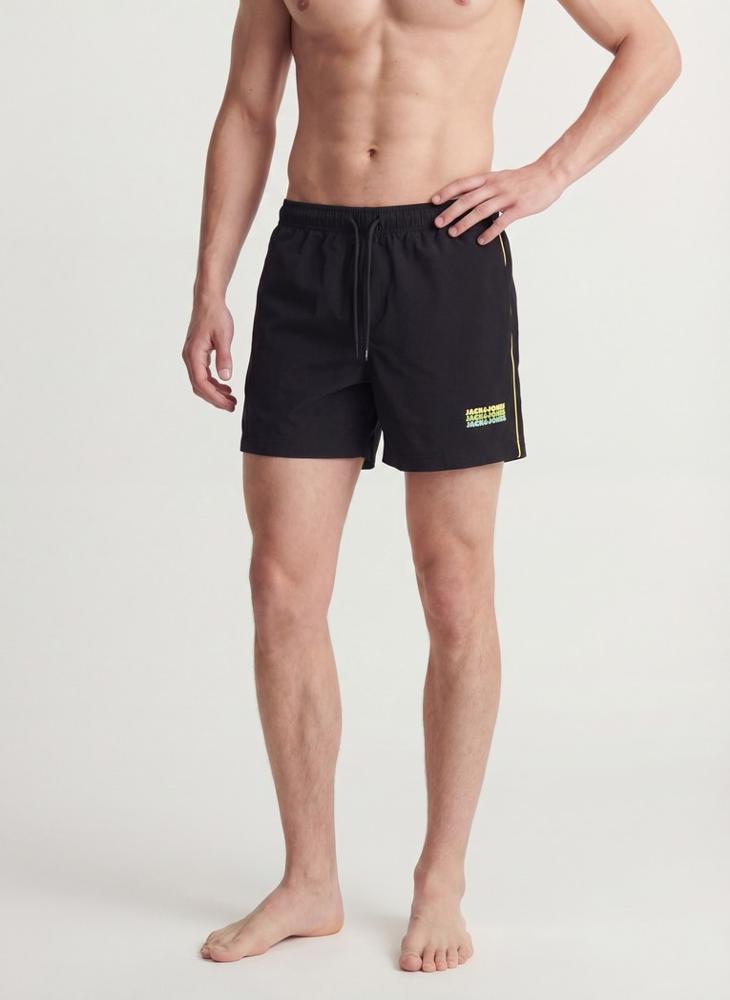JACK & JONES Logo Drawstring Swim Shorts - Image 1