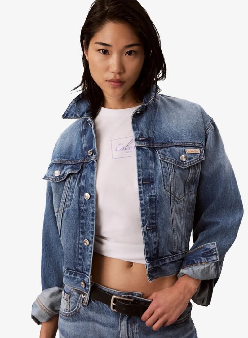 Calvin Klein Jeans  Boxy Script Logo T-shirt for Women | Best Price UAE