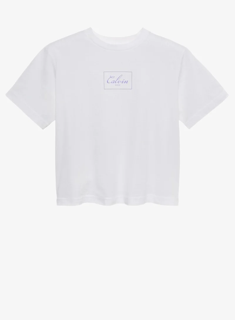 Calvin Klein Jeans  Boxy Script Logo T-shirt for Women | Best Price UAE