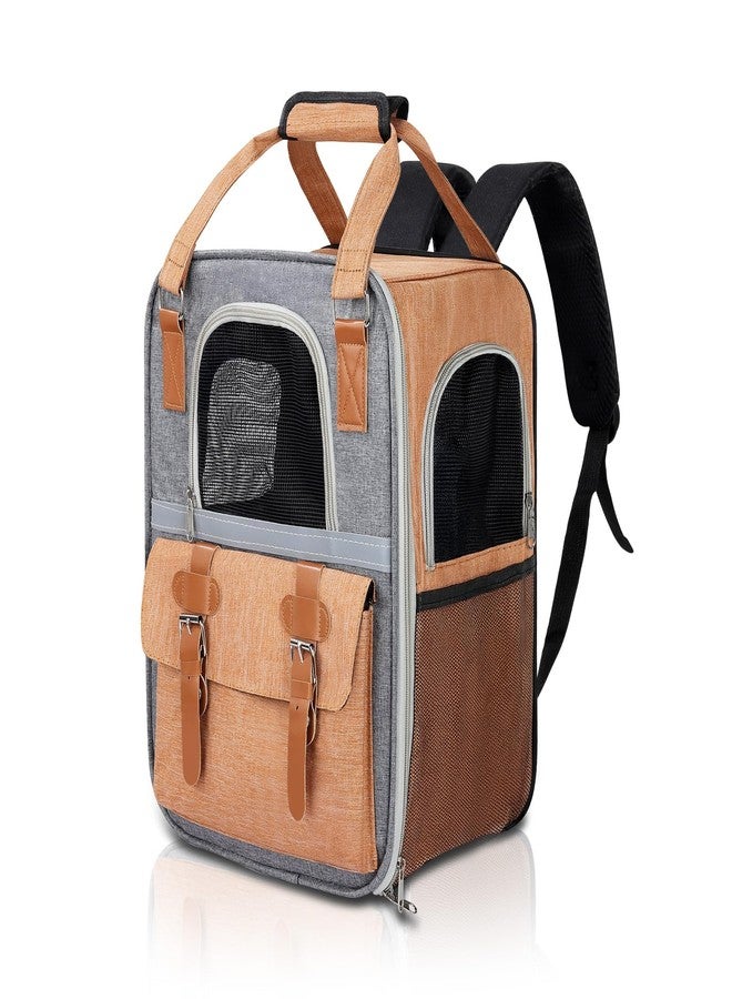 YooxArmor ‌YooxArmor Cat Carrier Backpack, Airline Approved Mesh Dog Backpack with Breathable, Hiking, Travel, Camping, Pet Carriers Backpack for Large Cats and Small Dogs - Holds Pets up to 15 Lbs (Yellow) - Image 1