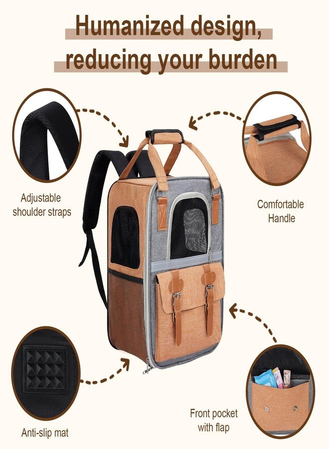 YooxArmor ‌YooxArmor Cat Carrier Backpack, Airline Approved Mesh Dog Backpack with Breathable, Hiking, Travel, Camping, Pet Carriers Backpack for Large Cats and Small Dogs - Holds Pets up to 15 Lbs (Yellow) - Image 5