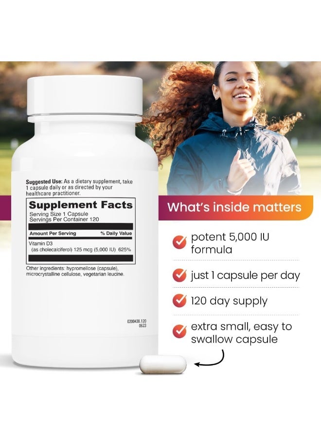 REVITALIZE Vitamin D3 5000 IU Capsules for Immune Support - Image 2