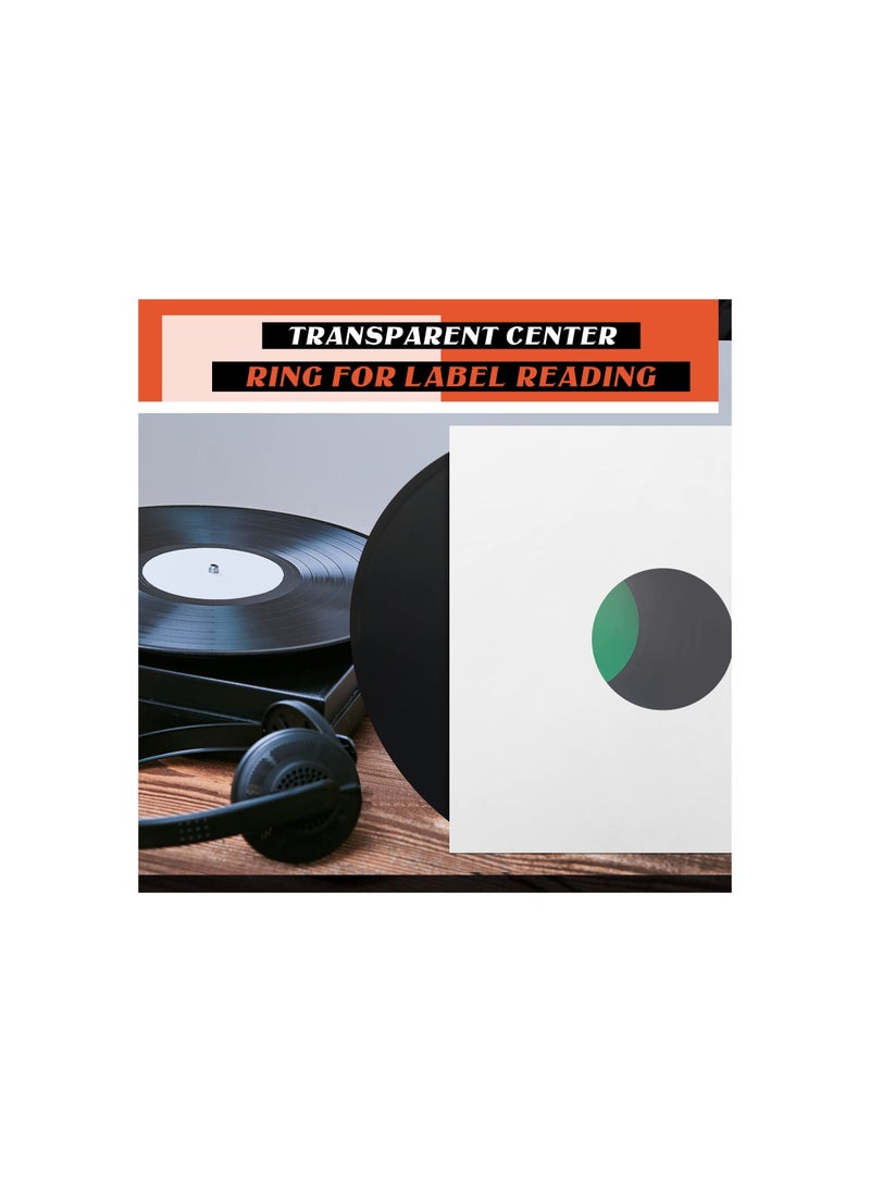 Record Sleeves, 40 Pcs 12 Inch Vinyl Record Sleeves Blank Album Jackets Paper Poly Inner Sleeves Square Blank Record Jacket Covers for Album Vinyl Records Collections Storage Decorations (White) - Image 4