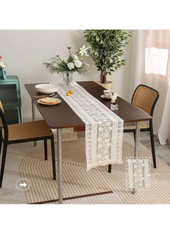 Generic French Elegant Lace Table Runner Decoration Dining Table, TV Cabinet, Shoe Cabinet, Coffee Table, Table Runner (Size: 30cmX180cm)  - Image 1