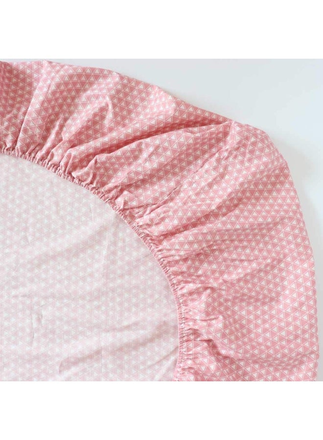 100 Cotton Crib Bedding Set For Infant Boys Girls 3 Pieces Baby Bed Linen Include Duvet Cover Fitted Sheet Pillowcase Nursery Decoration No Filler Pink - Image 4