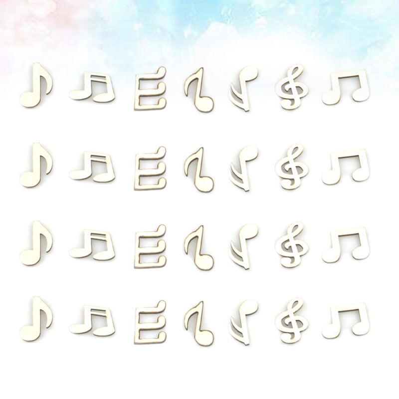 2pcs 1 Bag of 200Pcs Decorative Slices Note Shape Pieces DIY Ornament Craft ( Lubricious) - Image 4