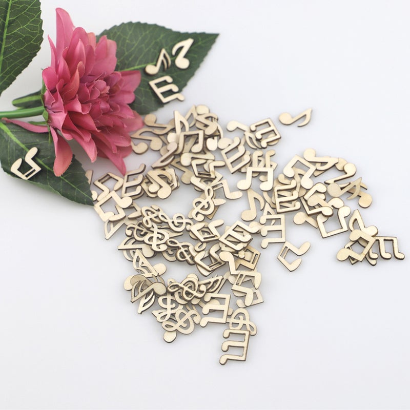 2pcs 1 Bag of 200Pcs Decorative Slices Note Shape Pieces DIY Ornament Craft ( Lubricious) - Image 1