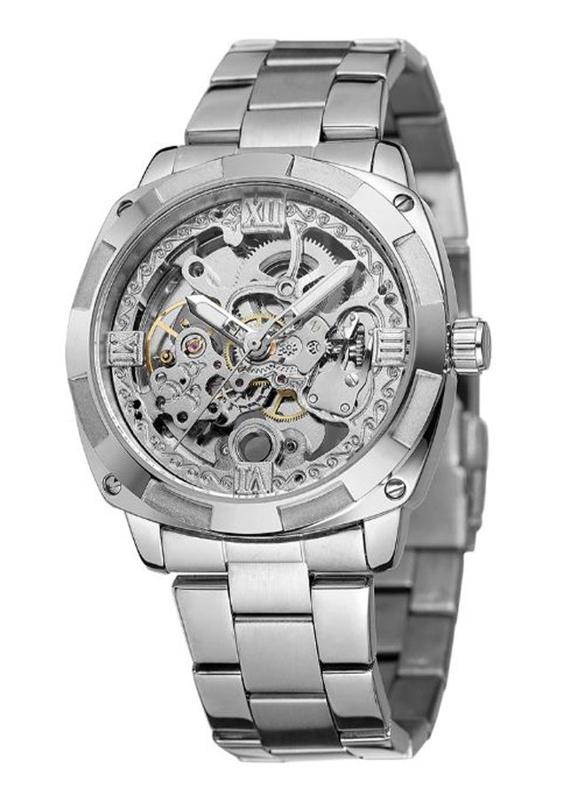NIBEMINENT Men's Stainless Steel Analog Watch F207 - 41 mm Silver - Image 1