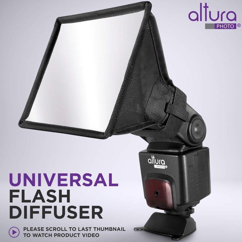 Altura Photo (3 Pack) Flash Diffuser Light Softbox by Altura Photo (Universal, Collapsible with Storage Pouch) for Canon, Yongnuo and Nikon Speedlight - Image 2