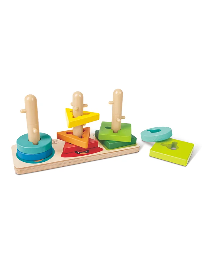 هيب Wooden Monster Twist And Stack Blocks Puzzle 10-Piece