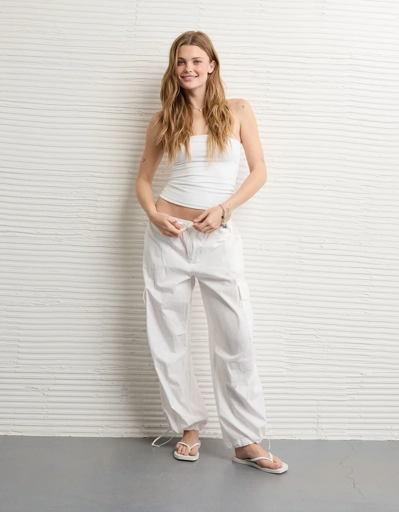 American Eagle  AE Low-Rise Cargo Parachute Pant for Women | Best Price UAE