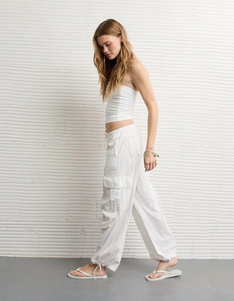 American Eagle  AE Low-Rise Cargo Parachute Pant for Women | Best Price UAE