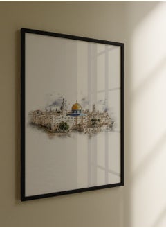 LOWHA Framed Wall Art with The Holy Land of Palestine  Printed Painting Poster, For Home, Room, Office Decor  - Image 1