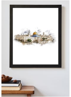 LOWHA Framed Wall Art with The Holy Land of Palestine  Printed Painting Poster, For Home, Room, Office Decor  - Image 2