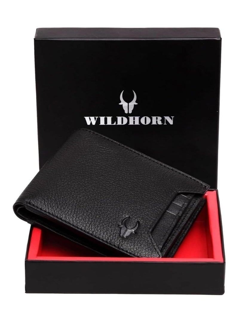 WildHorn Rfid Protected Leather Wallet For Men, Black - Image 1