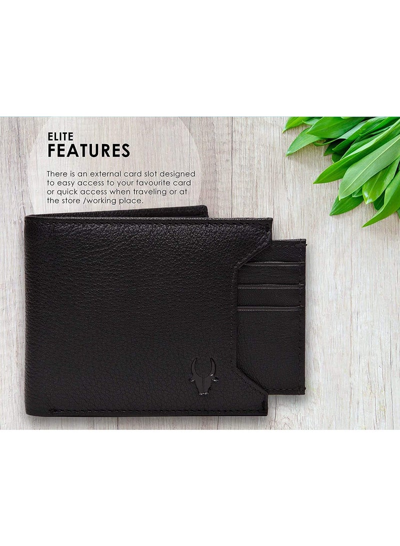 WildHorn Rfid Protected Leather Wallet For Men, Black - Image 4