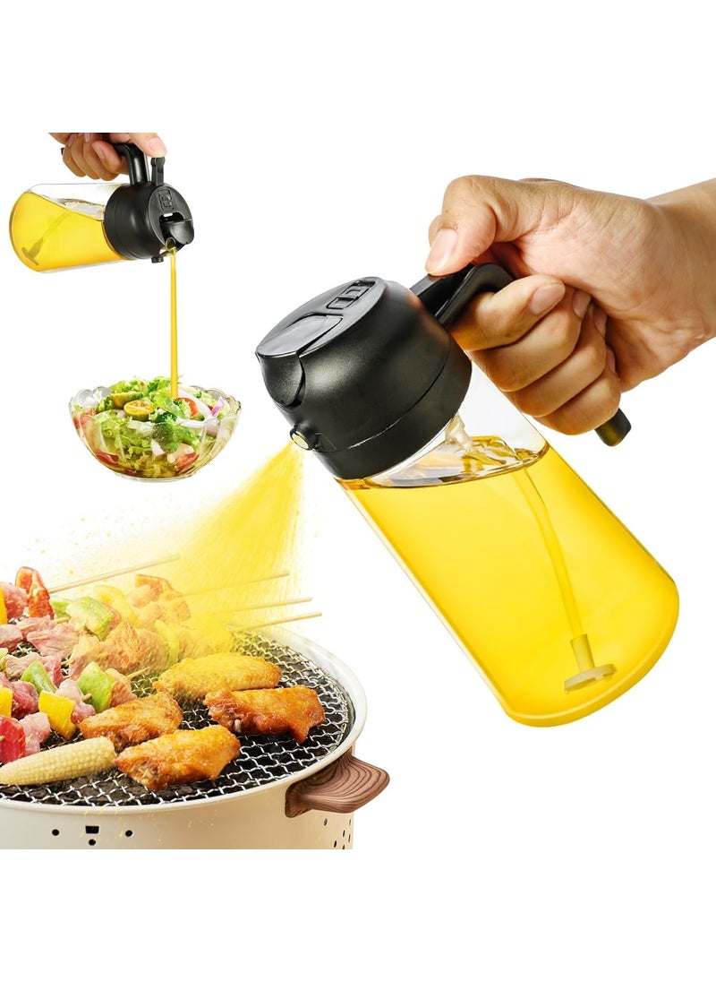 KBDev KBDev Glass Oil Sprayer and Dispenser Bottle for Kitchen2 in 1 Olive Oil Sprayer and Oil DispenserOil Spray Bottle 500Ml for CookingKitchenBBQ Air Fryer Salad Frying Baking Oil Sprayer Bottle  - Image 1