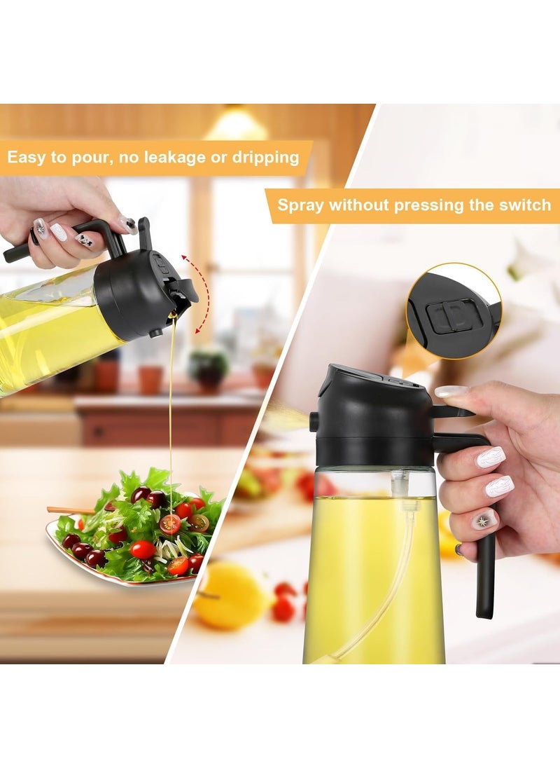 KBDev KBDev Glass Oil Sprayer and Dispenser Bottle for Kitchen2 in 1 Olive Oil Sprayer and Oil DispenserOil Spray Bottle 500Ml for CookingKitchenBBQ Air Fryer Salad Frying Baking Oil Sprayer Bottle  - Image 3