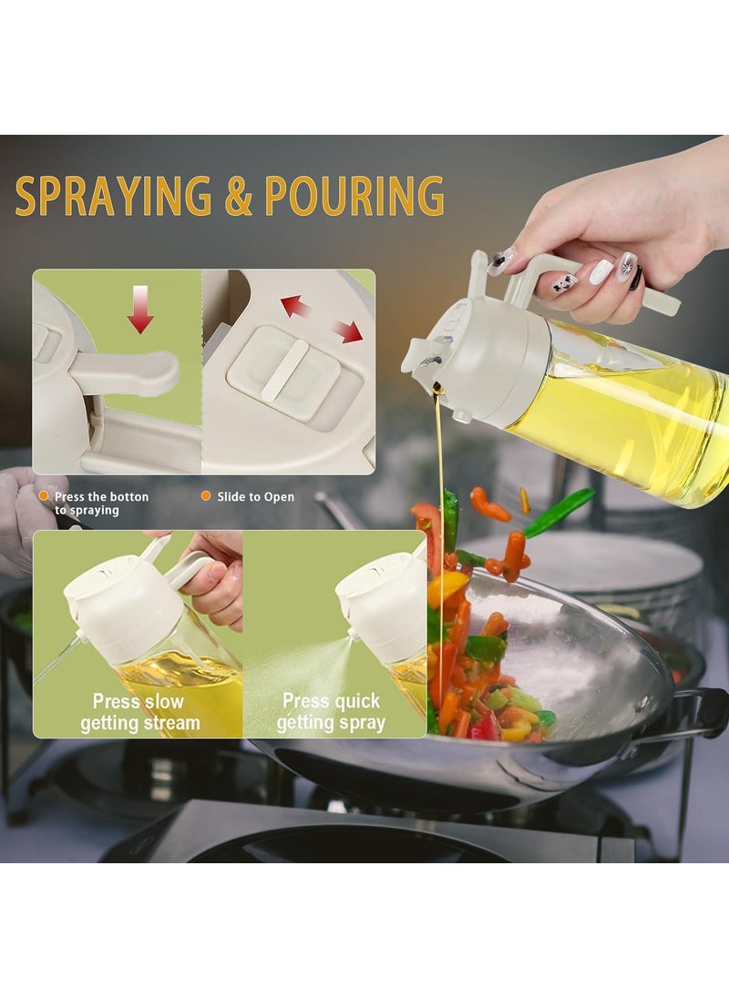 KBDev KBDev Glass Oil Sprayer and Dispenser Bottle for Kitchen2 in 1 Olive Oil Sprayer and Oil DispenserOil Spray Bottle 500Ml for CookingKitchenBBQ Air Fryer Salad Frying Baking Oil Sprayer Bottle  - Image 5