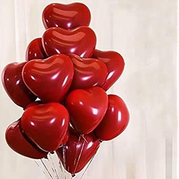 SOI HD Red Latex Heart Shape Balloon for Birthday,Wedding,Valentine's Day,Engagement Party Decorations (Red Heart 50 Pcs) | Red Heart Balloons For Decoration - Image 2