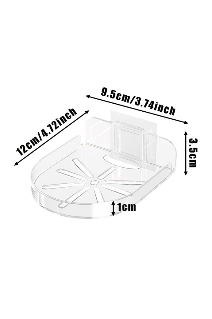 4 Pack Wall Mount Bracket for Security Camera,Acrylic No Drill Small Floating Wall Shelves,Clear Mini Storage（Transparent) - Image 2
