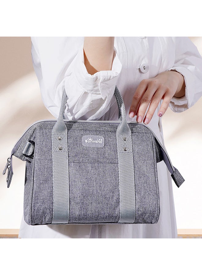 Sunveno Stylish, Lightweight Mini Grab And Go Baby Diaper Bag - Grey - Image 5