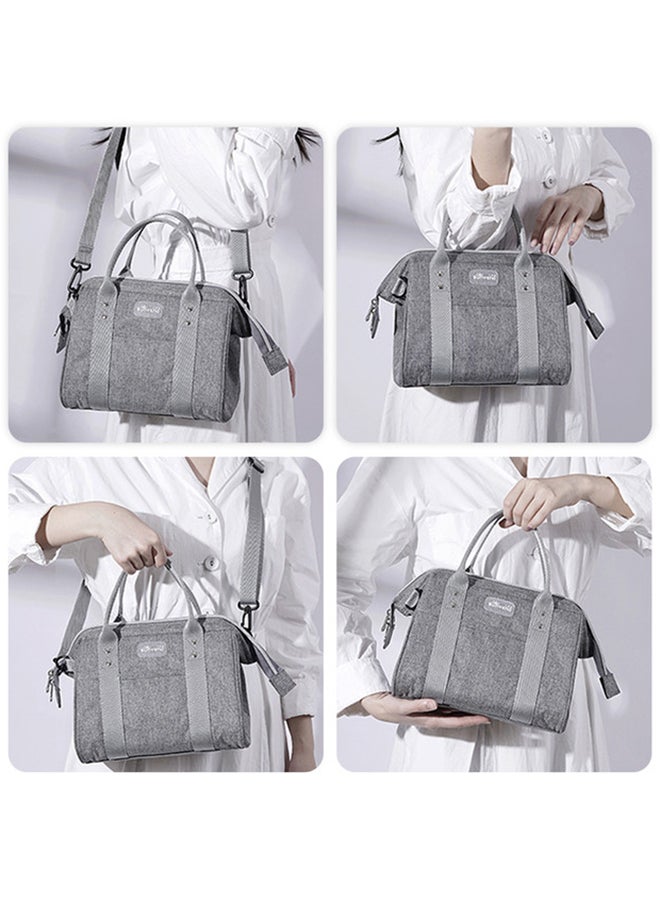 Sunveno Stylish, Lightweight Mini Grab And Go Baby Diaper Bag - Grey - Image 3