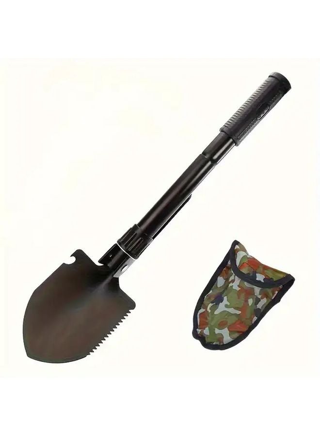 Portable Multi Function Folding Shovel Heavy Duty Camping Spade One Handed Opening - Image 1