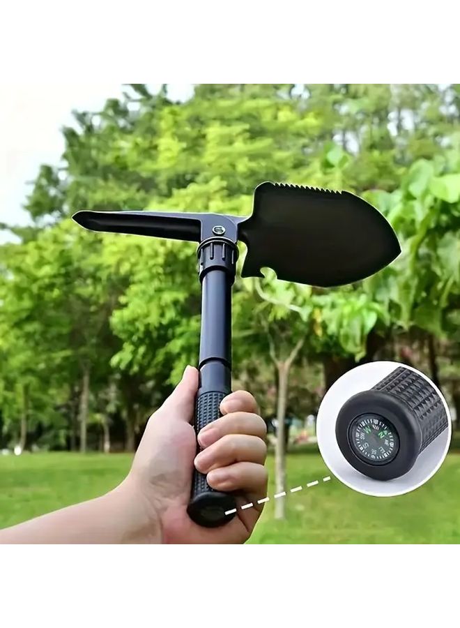 Portable Multi Function Folding Shovel Heavy Duty Camping Spade One Handed Opening - Image 2