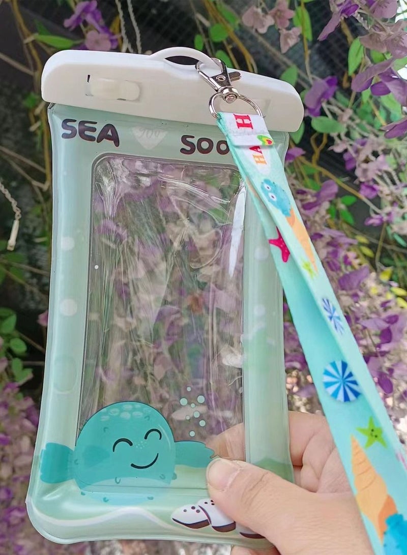 QUTOOB Summer Fashion Mobile Bag with Lanyard for Swimming, Underwater Enjoyment, Beach Fun, Pools Relaxation, Keeps Your Mobile Safe and Floating, For Iphones, Samsung and Other Mobiles and Accessories - Image 2