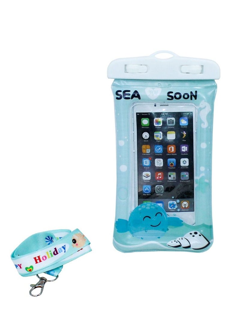QUTOOB Summer Fashion Mobile Bag with Lanyard for Swimming, Underwater Enjoyment, Beach Fun, Pools Relaxation, Keeps Your Mobile Safe and Floating, For Iphones, Samsung and Other Mobiles and Accessories - Image 1