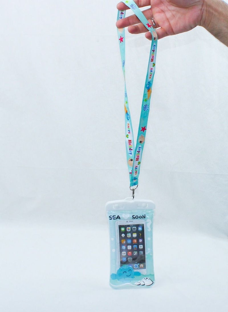 QUTOOB Summer Fashion Mobile Bag with Lanyard for Swimming, Underwater Enjoyment, Beach Fun, Pools Relaxation, Keeps Your Mobile Safe and Floating, For Iphones, Samsung and Other Mobiles and Accessories - Image 3