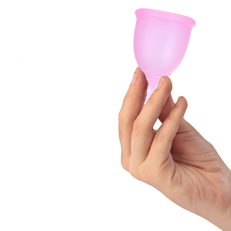 Reusable Period Cup: L Size Pink Set, Food Grade Soft Silicone - Leakproof, Lightweight Portable Menstrual Cup for Active Women, Beginners, Travel Swimming Running - Image 5