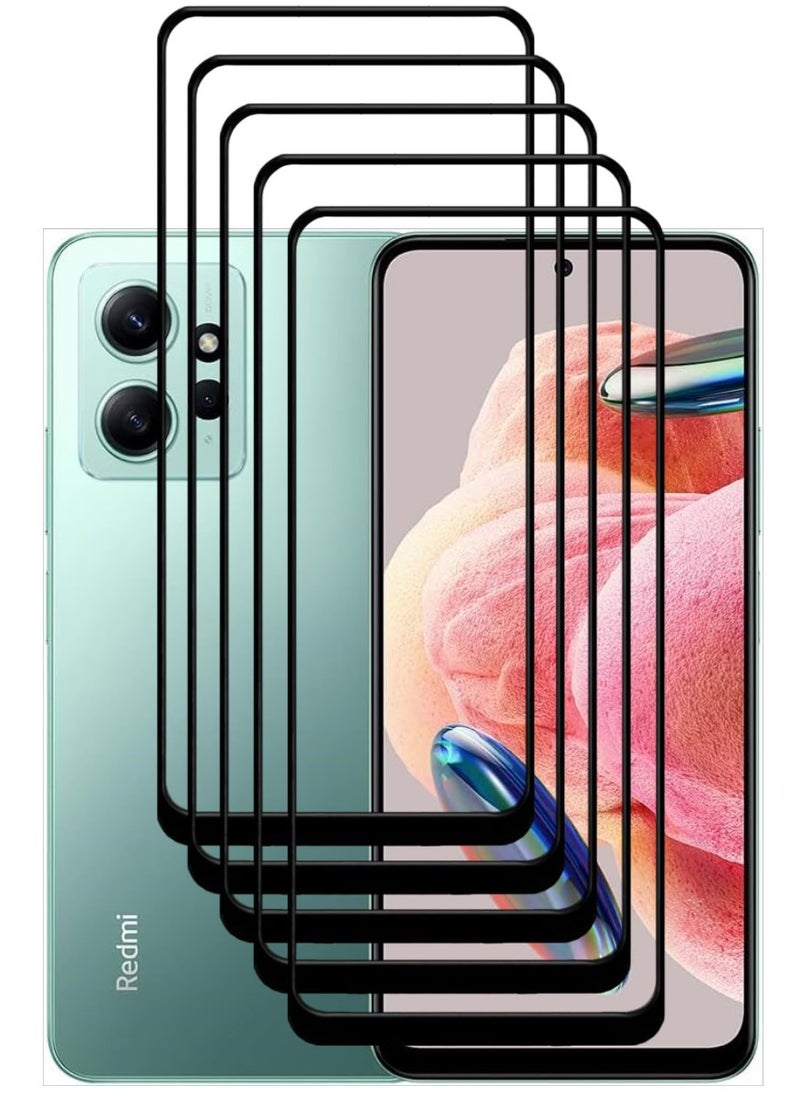 ACLIX 5 Pieces Antistatic ESD Dustproof Premium Quality High Definition Tempered Glass Screen Protector Designed For Xiaomi Redmi Note 12 4G - Image 1