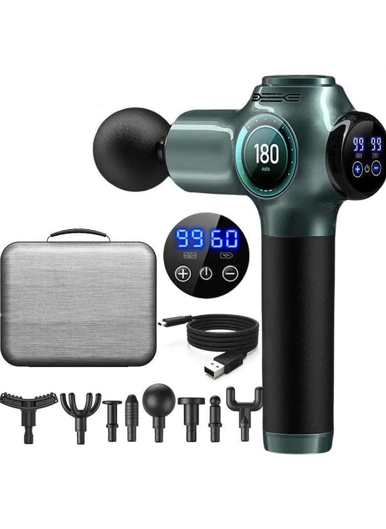 Massage Gun, Handheld Electric Muscle Massager Gun, Percussion Massage Device Deep Tissue Massager for Sport Soreness Relief,Quiet, Green - pzsku/Z9B9CB6D0E6E7C874DB7EZ/45/_/1706500535/cc2fabc8-72e9-4501-85f0-fddbea1a27a2