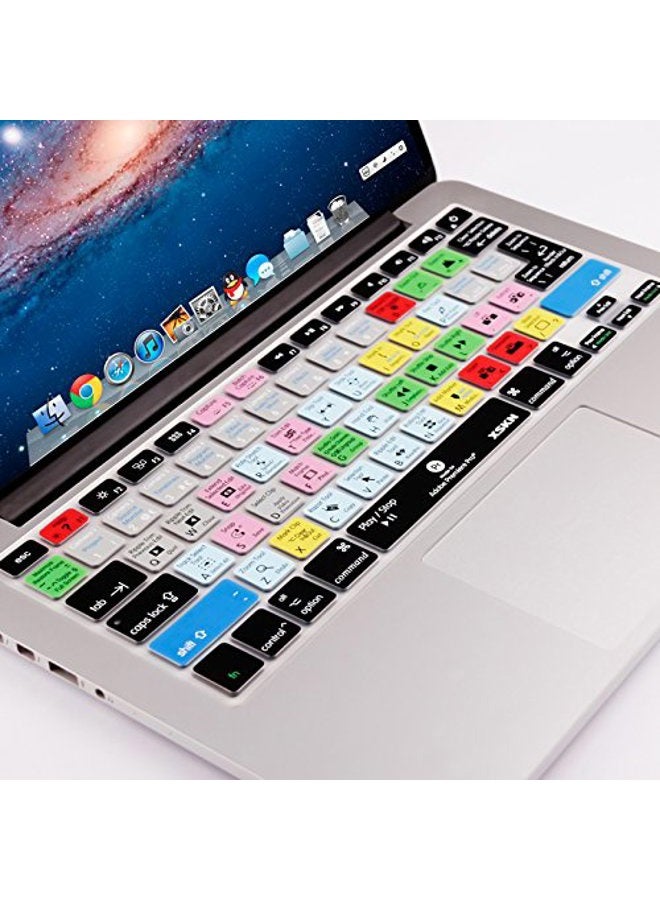 XSKN Adobe Premiere Shortcuts Keyboard Skin Silicone Hotkeys Keyboard Cover for Macbook Air 13 & Macbook Pro 13 15 17, Retina (US/European ISO Keyboard) - Image 3