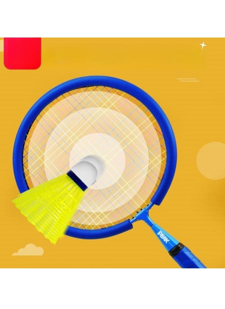 PEAK - Children's Iron Alloy Badminton Racket With Edge Wrapped Design,Beginner Kindergarten Elementary School Student Parent-Child Ultra Light Double Racket - Image 1
