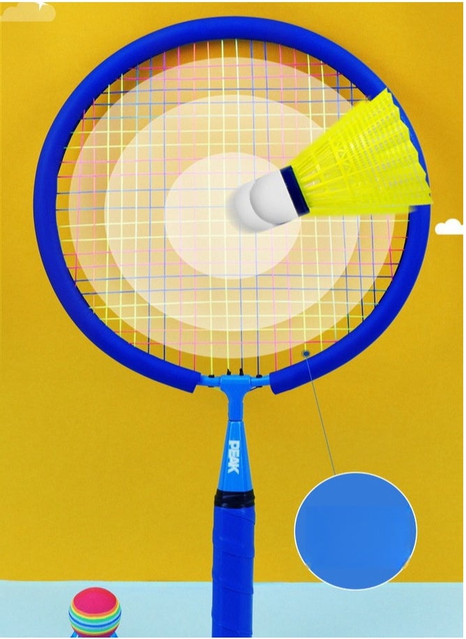 PEAK - Children's Iron Alloy Badminton Racket With Edge Wrapped Design,Beginner Kindergarten Elementary School Student Parent-Child Ultra Light Double Racket - Image 1
