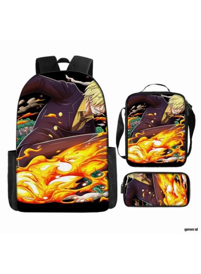 عام أحدث نموذج عالمي من الكرتون طباعة ثلاثة قطعة حقيبة مجموعة ( الطلاب ، الأطفال ، الأصدقاء ، نزهة ، تسلق الجبال ، الخ . ) - Image 1