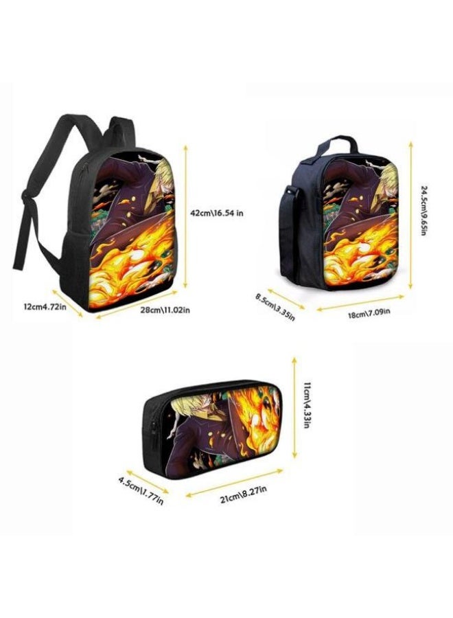 عام أحدث نموذج عالمي من الكرتون طباعة ثلاثة قطعة حقيبة مجموعة ( الطلاب ، الأطفال ، الأصدقاء ، نزهة ، تسلق الجبال ، الخ . ) - Image 3