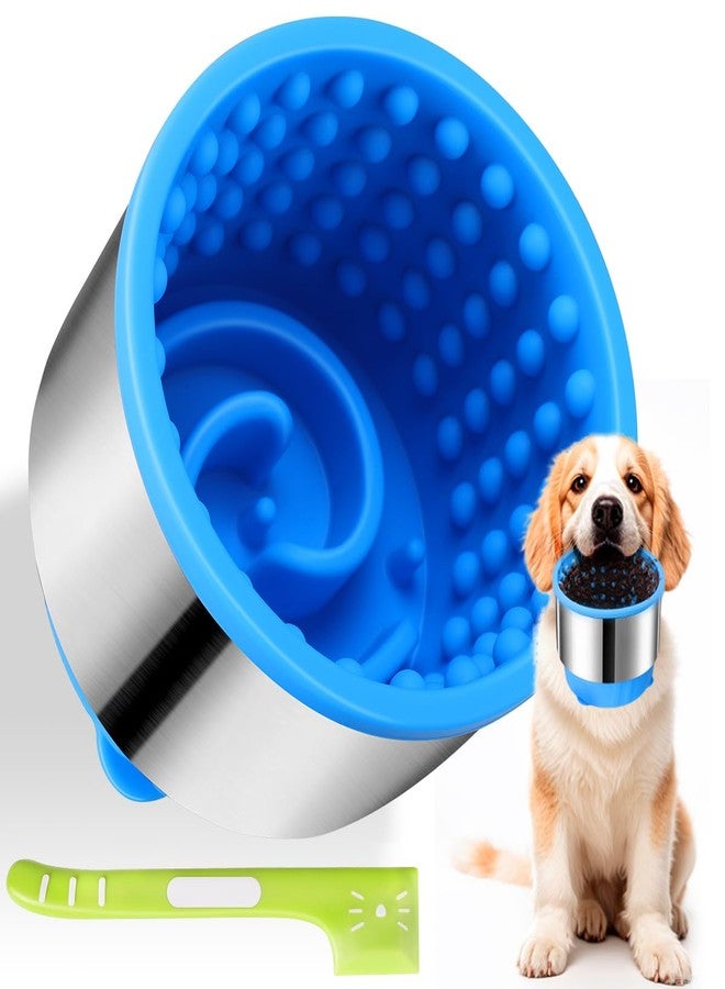 AIERSA Metal Anti-Chew Dog Bowl, Slow Eating Lick Bowl for Large Small Puppy Dogs - Image 1