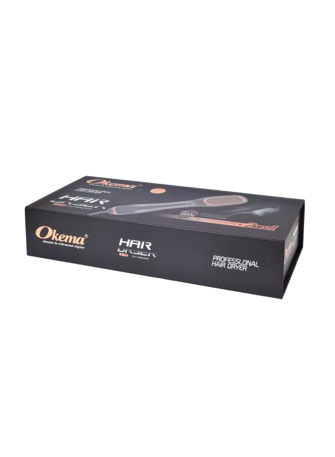 Okema Professional Steam And Infrared Hair Dryer OK-715 Light Grey - Image 4