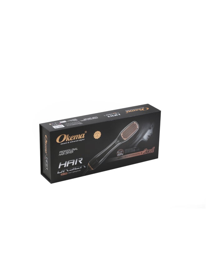 Okema Professional Steam And Infrared Hair Dryer OK-715 Light Grey - Image 2
