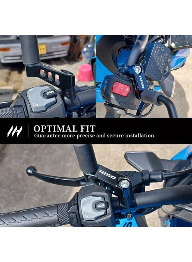 شواييس مرايا دراجة نارية باللون الرمادي لـ بي إم دبليو R1250GS وR1250GS Adventure وR1250R موديلات 2019-2024 - Image 4